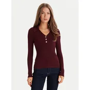 Morgan Pulover 252-MBANOU Bordo rdeča Slim Fit