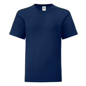 Navy blue childrens t-shirt in combed cotton Fruit of the Loom
