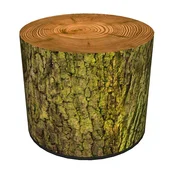 shumee Dekorativni tabure, Bertoni, vzorec mahu - okrogel tabure za dnevno sobo, predsobo, valj 40 cm, eleganten, z zadrgo, pralno