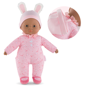 Lutka Sweet Heart Candy Corolle sa crnim ocima i odvojivom kapicom 30 cm od 9 mjeseci