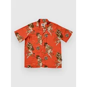 The Dudes Meow Red Hawaiian Shirt multicolor