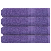 Vidaxl Brisače FROGN 4 kosi vijolične 100x200 cm 360 g/m2