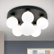 ORION Snježnobijela stropna lampa, nadstrešnica O 36 cm, crna - Dnevni boravak/blagovaonica - Moderan - crno i bijelo - Metal