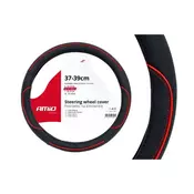 Prevleka za volan črna z rdečo črto M 37 – 39 cm