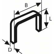 Spajalica tip 53 11,4 x 0,74 x 6 mm (1000 kom.) BOSCH