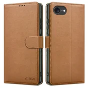Tech-protect OVITEK DENARNICA TECH-PROTECT ZA IPHONE 16E USNJENI ŽEPKI RJAVI