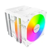 Montech CPMT-011 NX600 ARGB procesorski hladilnik, bel, 2 ventilatorja
