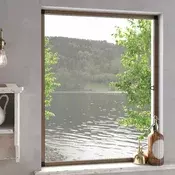 vidaXL Mreza proti insektom za okna Rjava 120 x 140 cm