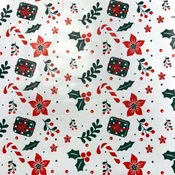 Rdeč ovojni papir s sladkorno palčko 200x70 cm