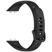 Silikonski pas Techsuit W081 za Huawei Band 11/Band 11 Pro - črn