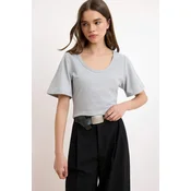 Trendyol Milla Ženska majica TWOSS26TS00263, Siva
