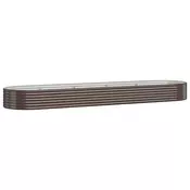 vidaXL Visoka greda iz cinkanega jekla 396x100x36 cm rjava