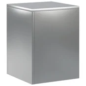 vidaXL Stojalo za rastline Srebrna 30 x 30 x 40 cm Jeklo
