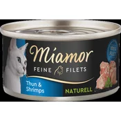 Miamor Fileji v soku, konzerva 80 g - Tuna + škampi