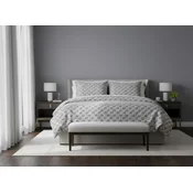 Tekstilshop Pamucna posteljina Nordic Grid, 180x200 cm, Sivo-bela
