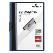 Durable Mapa s sponko DURACLIP30, A4, temno modra