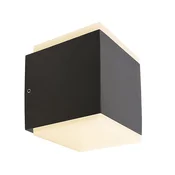 Planetitaly ANCHA Stenska svetilka LED 10W kocka IP54 zunanja stenska svetilka z dvojnim snopom vhodne fasade balkon vrt 230V DVOJNA, (20554296)
