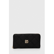 Usnjena denarnica Dkny ženska, črna barva, R411BB84