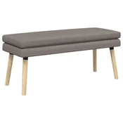 Vidaxl Dvojna klop Taupe 110 x 40 x 47 cm Blago