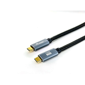 EQUIP 128359 USB 3.2 Gen 2 C-auf-C-Kabel 3,0m PD100W 4K/60Hz 10Gbps, schwarz