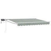 Rucna zlacivna tenda s LED diodama Zelena i bijela 3,5 x 2,5 m