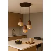 Opviq Luster Loer C, 3 x E27 Max, 40W, Braon