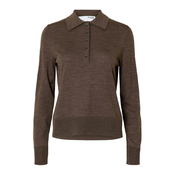 SELECTED Pulover SLFTHEA temno rjava