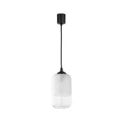 Brilagi - LED lestenec na kablu RETRO GLASS 1xE27/60W/230V premer 14 cm črna/bela
