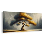 Slika zlato drevo življenja na polju - 120x60