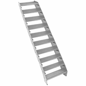 MONSTER Nastavljivo 10-delno pocinkano stopnišče - 600 mm širine, (21571121)