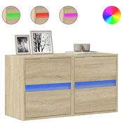 Vidaxl Stenske TV omarice z LED 2 kosa sonoma hrast 41x31x45 cm
