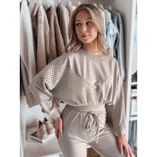 Bluza damska oversize ELEGRA mokka Dstreet
