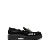 Tory Burch Čevlji brez vezalk Embellished Classic Lug Loafer 165828 Črna