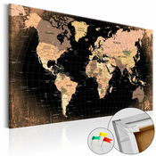 Slika na plutenoj podlozi - Planet Earth [Cork Map] 60x40