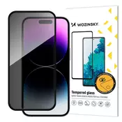 WOZINSKY Kaljeno staklo za privatnost za iPhone 16 s anti-spy filterom