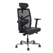 Homestar Delovna stol TUNE črna usnje