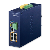 Planet IVR-300FP Industrial 4-Port 10/100/1000T 802.3at PoE + 1-Port 10/100/1000T + 1-Port 1000X SFP VPN Security Gateway