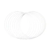 Rayher. Obroči kovinski, 25cm, beli, set 10