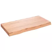 vidaXL vidaXL Mizna plošča sv. rjava 80x40x(2-6) cm obdelana trdna hrastovina, (20818538)