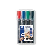 STAEDTLER MARKER LUMOCOLOR PERMANENT, 4/1 v etuiju