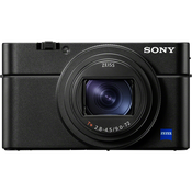 Digitalni fotoaparat Sony DSC-RX100VII, 20,2 MP, 4K HDR, 1 senzor, objektiv ZEISS 24-200 mm, preklopni zaslon, črna - Sony