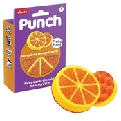 Gobica za pomivanje posode, ekstra močna, VILEDA Punch Dual Action Scrub, oranžna