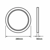 Ideus Hermetična stropna svetilka 18W LED 4100K 1980lm okrogla WENGE ATUT 04150