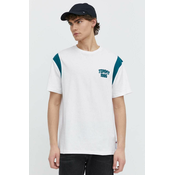 Pamucna majica Tommy Jeans za muškarce, boja: bijela, s uzorkom, DM0DM18661