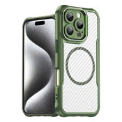 slomart Silikonska torbica Leading Series MagSafe za iPhone 16 Pro - zelena