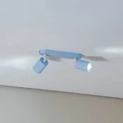 TK Lighting Stropna svetilka Livia, svetlo modra, 35 cm, 2-krilna, kovina, GU10 - otroška soba