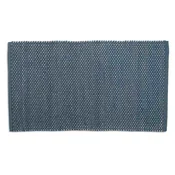 Kela Kopalniška preproga Miu iz mešanice bombaža in poliestra, dimno modra, 100,0 x 60,0 x 1,0 cm
