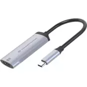 Conceptronic ABBY23G USB grafički prilagodnik 7680 x 4320 pikseli Srebro