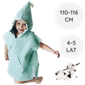 shumee BabyU, Kopalni pončo za plažo, bombažna kapuca z žepi in muslin kapuco 110-116 cm