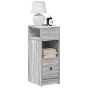 Nocni ormarici 2 kom s ladicama sivi Sonoma 25x31x66 cm